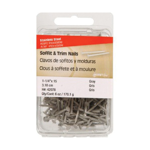 Trim Nails, Hillman, Stainless Steel, 1-1/4 in, 6 oz, Gray - 2