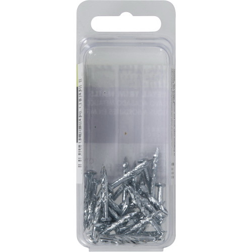 Hillman 532594 Trim Nail, 7/8 in L, Steel, Zinc, Flat Head, Smooth Shank, 1 oz