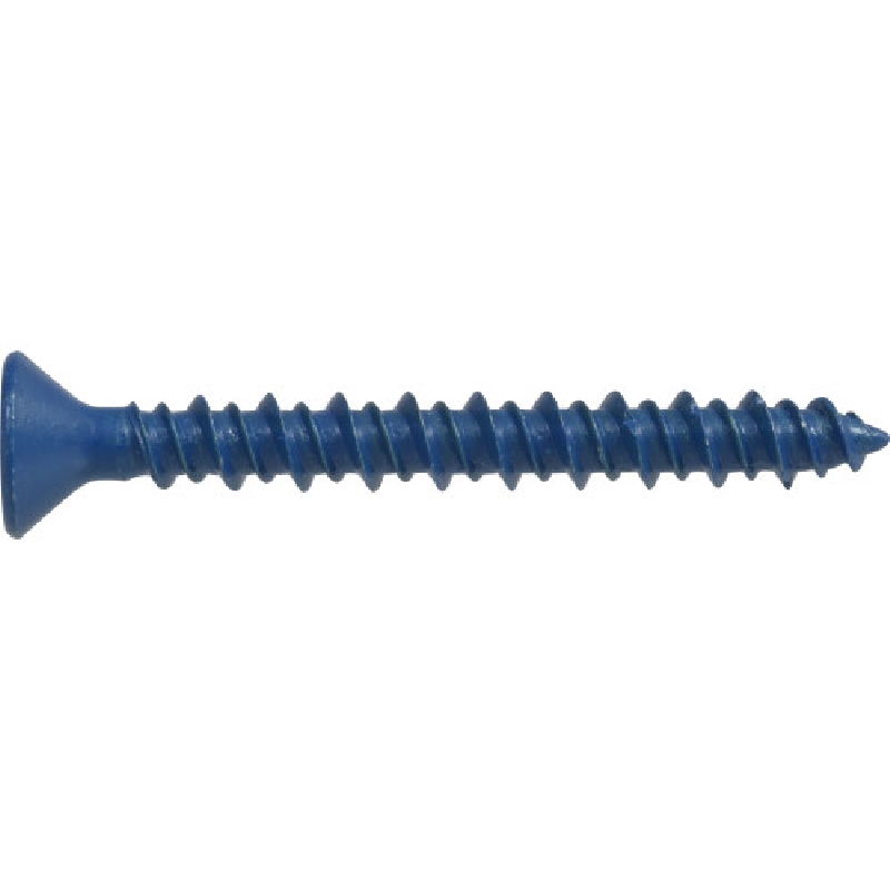 Tapper Concrete Screw Anchor, Hillman, Blue, Phillips-Drive, Flat-Head, 3/16 in x 3-1/4 in - 2
