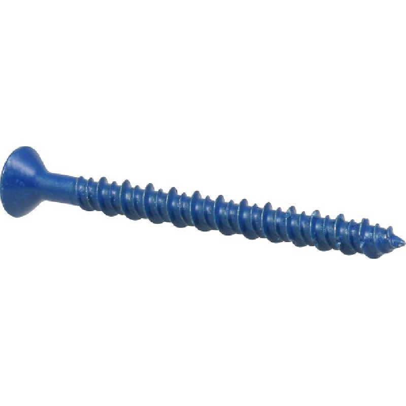 Tapper Concrete Screw Anchor, Hillman, Blue, Phillips-Drive, Flat-Head, 3/16 in x 3-1/4 in - 3