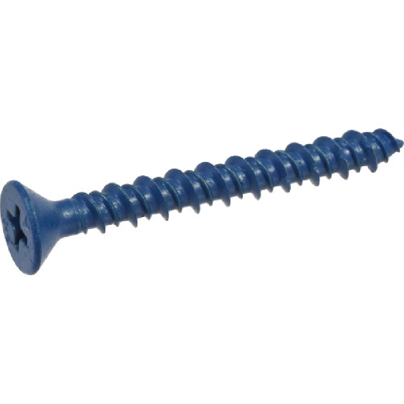 375308 Screw Anchor, 1/4 in Thread, 1-3/4 in L, Flat Head, Phillips Drive