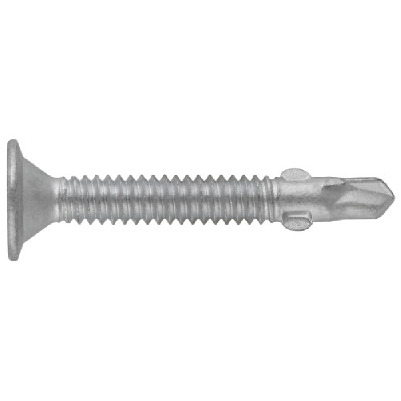 Hillman 41893 Screw with Wing, #12-24 Thread, 2 in L, Coarse Thread, Flat Head, Phillips Drive, Self-Drilling Point