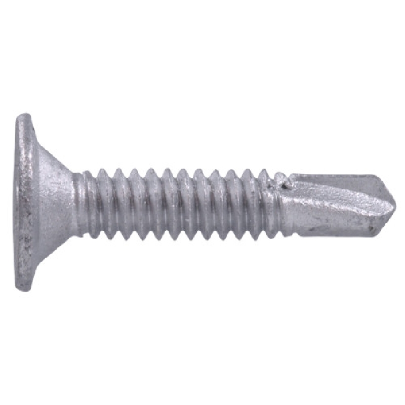 Hillman 41897 Screw, #10-24 Thread, 1-1/4 in L, Coarse Thread, Wafer Head, Phillips Drive, Self-Drilling Point, 40 PK