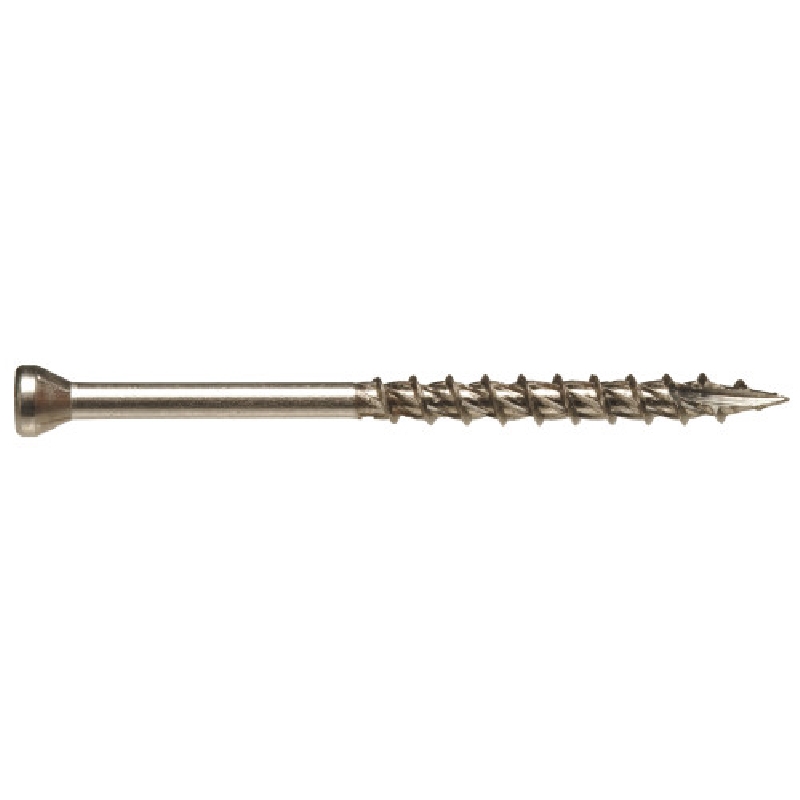 Hillman 41939 Screw, #7 Thread, 2-1/4 in L, Trim Head, Square Drive, Self-Drilling, Type 17 Point, Stainless Steel