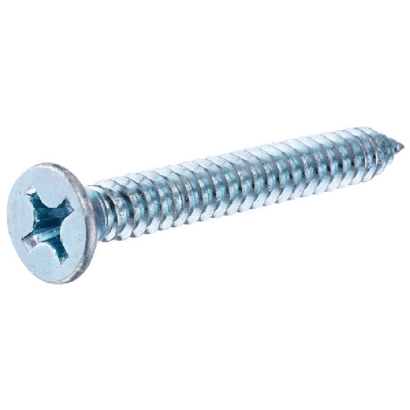 Hillman 5544 Screw, #6 Thread, 1-1/2 in L, Flat Head, Phillips Drive, Zinc-Plated, 15 PK