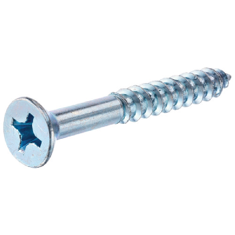 5799 Screw, #8 Thread, 2-1/2 in L, Flat Head, Phillips Drive, Zinc-Plated, 8 PK