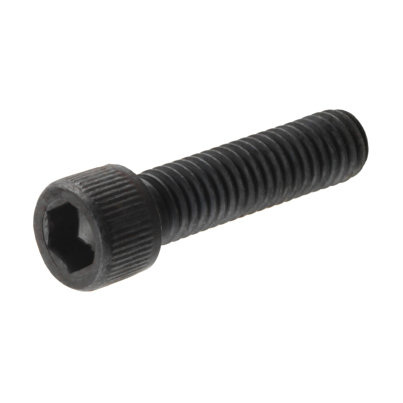880288 Screw, #8-32 Thread, 1/2 in L, Coarse Thread, Socket Drive, Blunt Point, Steel, Black Phosphate, 4 PK