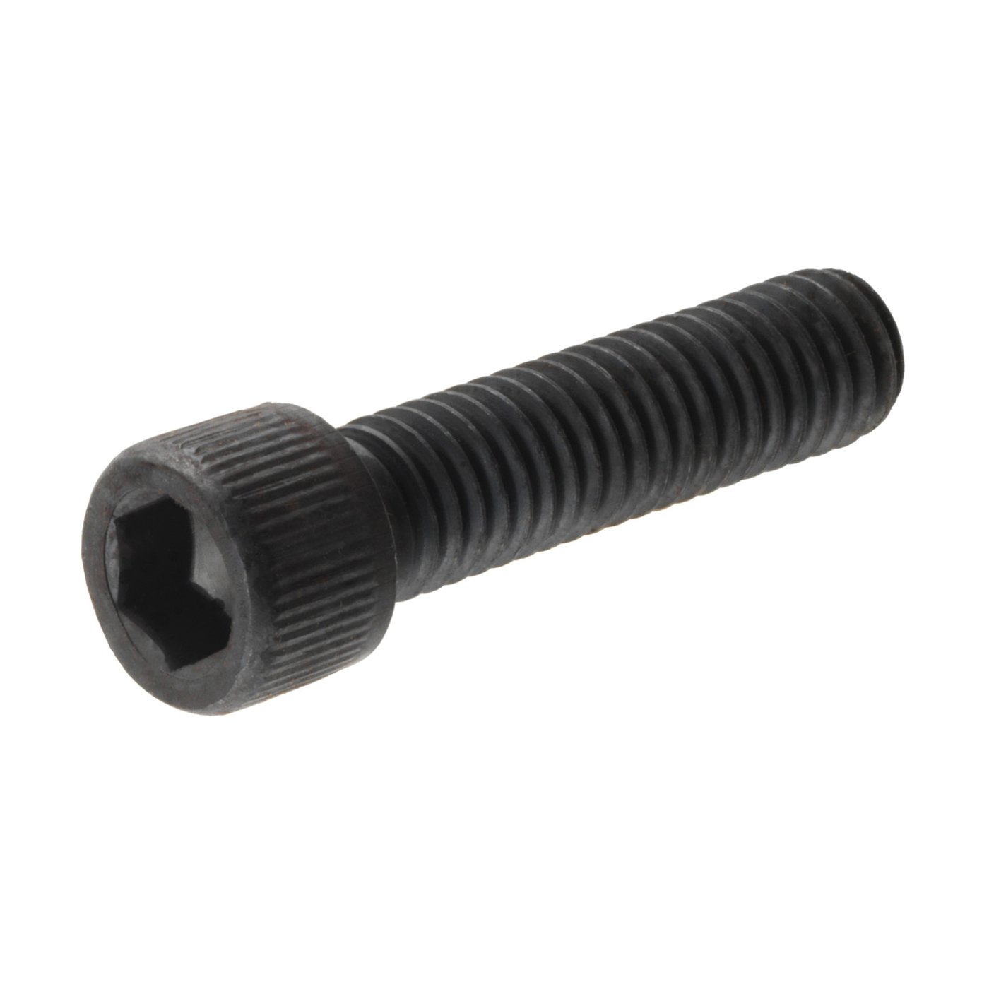 880295 Screw, #10-24 Thread, 1/2 in L, Coarse Thread, Socket Drive, Blunt Point, Steel, Black Phosphate