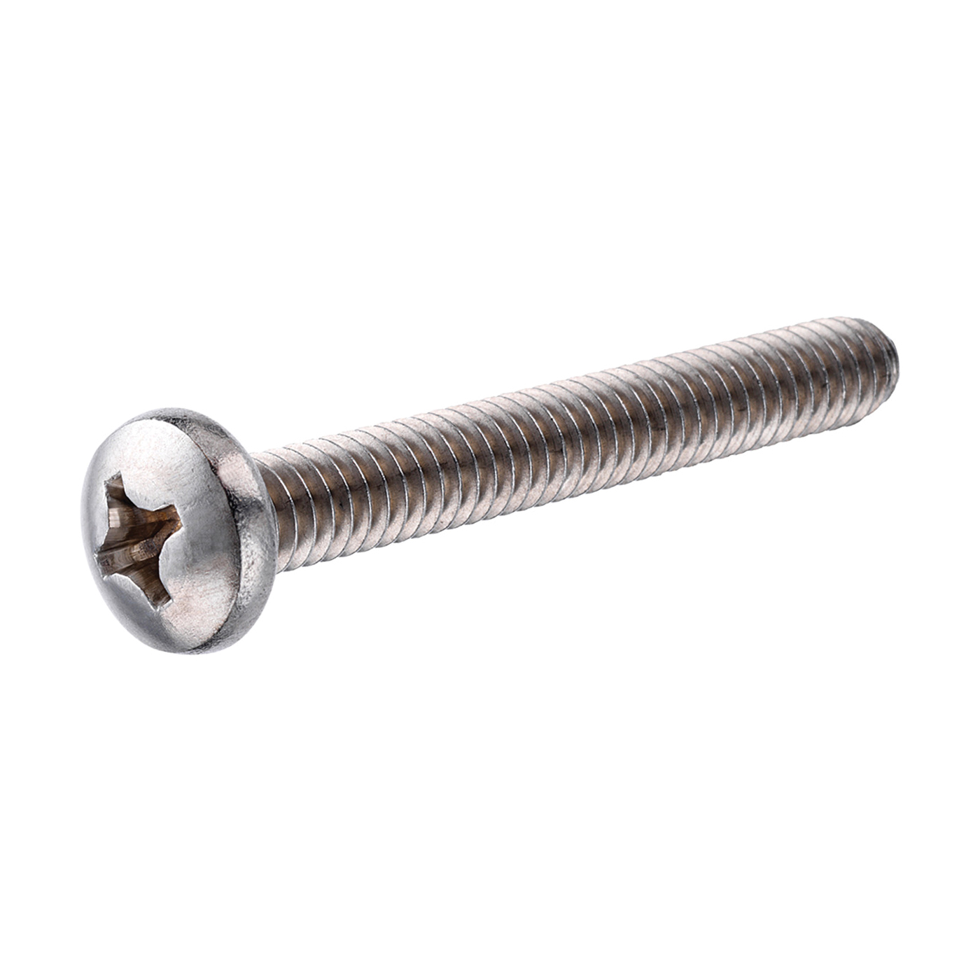 881140 Machine Screw, #2-56 Thread, 1 in L, Pan Head, Phillips Drive, Stainless Steel