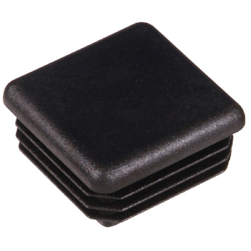 Hillman 59006 Furniture Tip, Square, Plastic, Black, 1-1/4 in Dia - 2