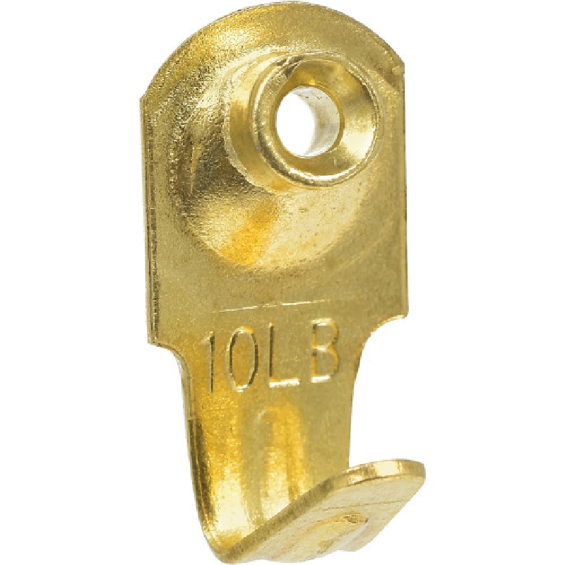HILLMAN 122266 Classic Picture Hanger, 10 lb, Gold, Nail Mounting - 1