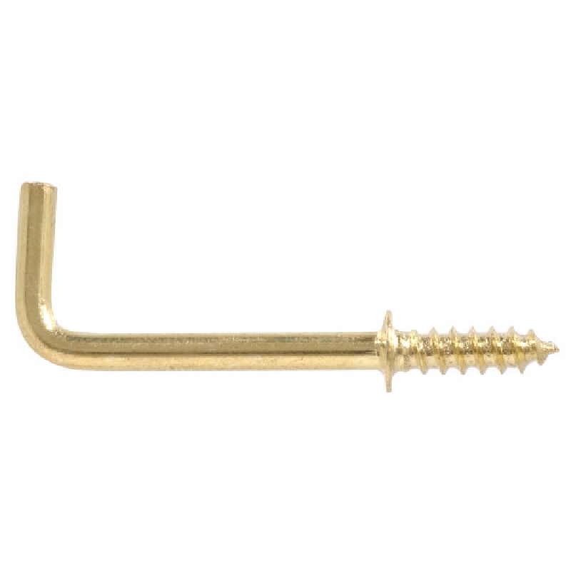 HILLMAN 3126 Shoulder Hook, 1 in L, Steel, Brass - 2