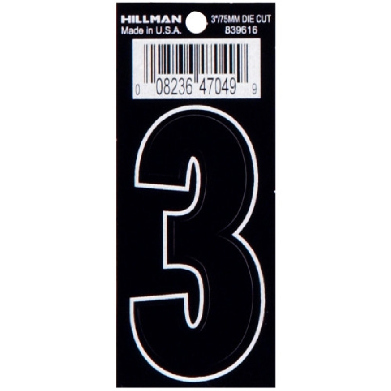 Hillman 3-in White Vinyl Letter and Number Pack