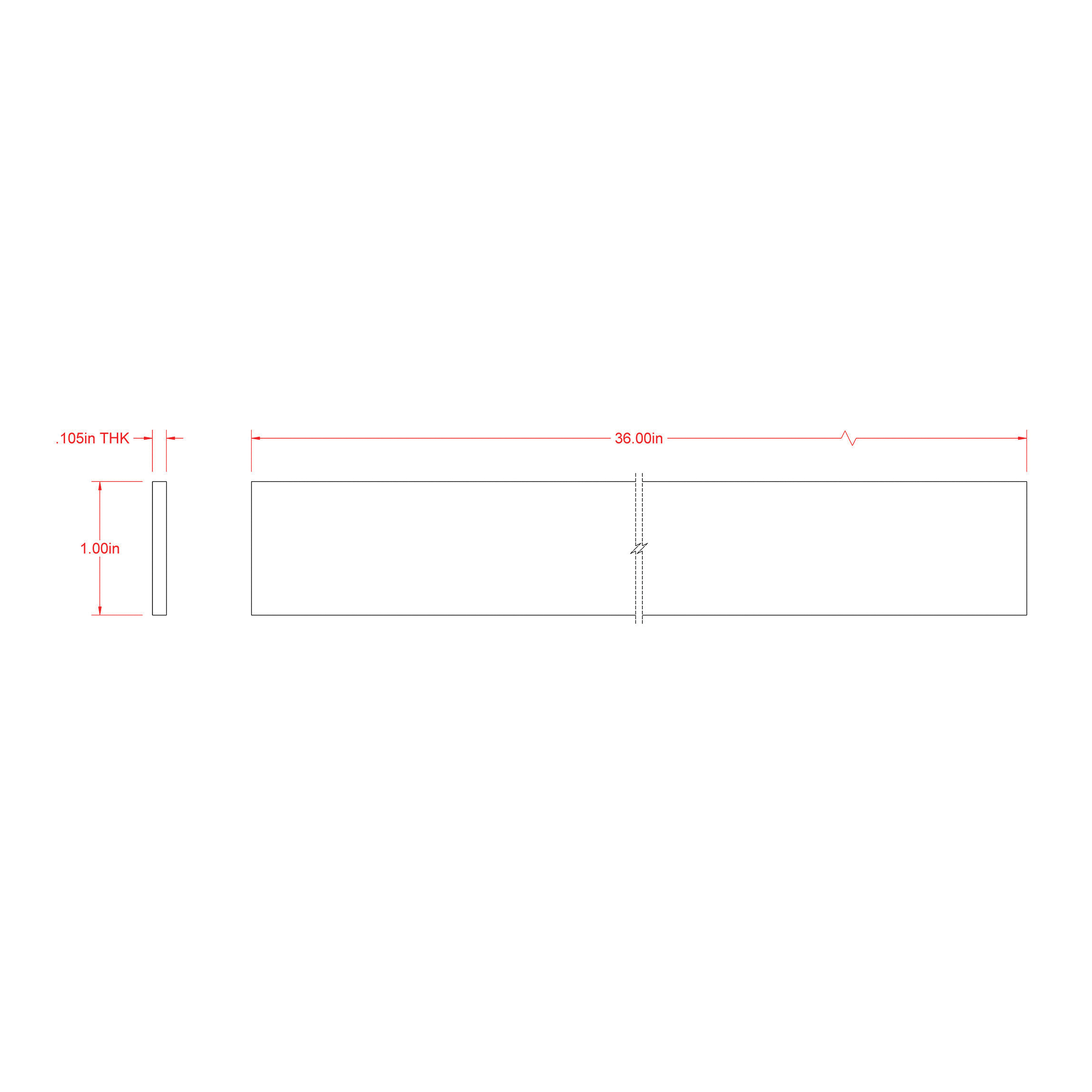 Steelworks 11090 Flat Stock, 1 in W, 3 ft L, 7/64 in Thick, Steel, Zinc-Plated - 3