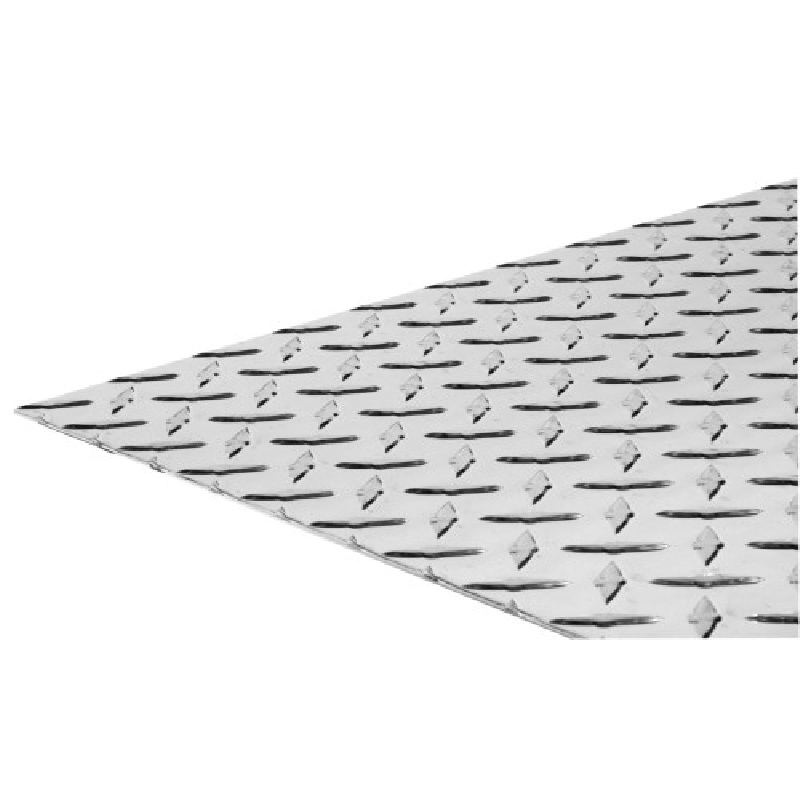 Hillman 11255 Tread Plate, 24 in W, 24 in L, Aluminum, Bright