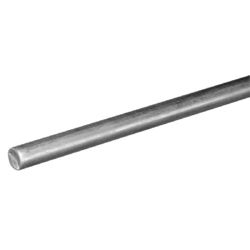 11151 Rod, 1/4 in Dia, 3 ft L, Steel, Zinc-Plated