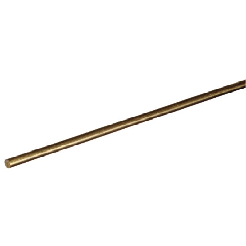 Steelworks 11517 Rod, 1/8 in Dia, 3 ft L, Brass - 1