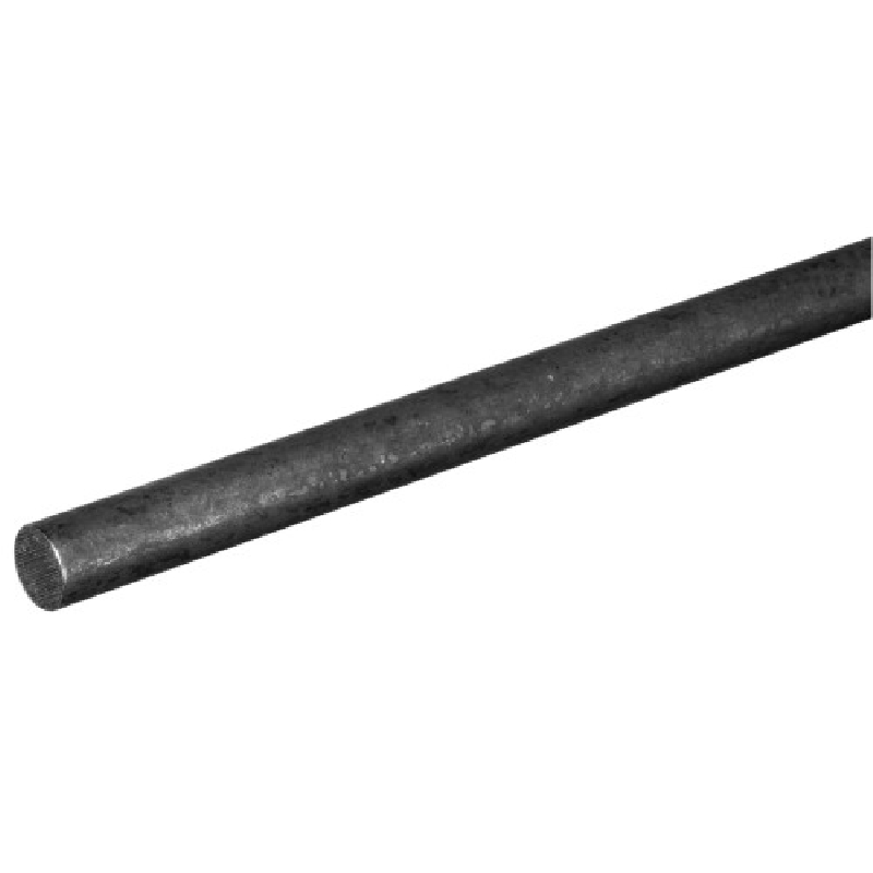 11618 Rod, 3/8 in Dia, 4 ft L, Hot-Rolled Steel, Plain, 1/PK