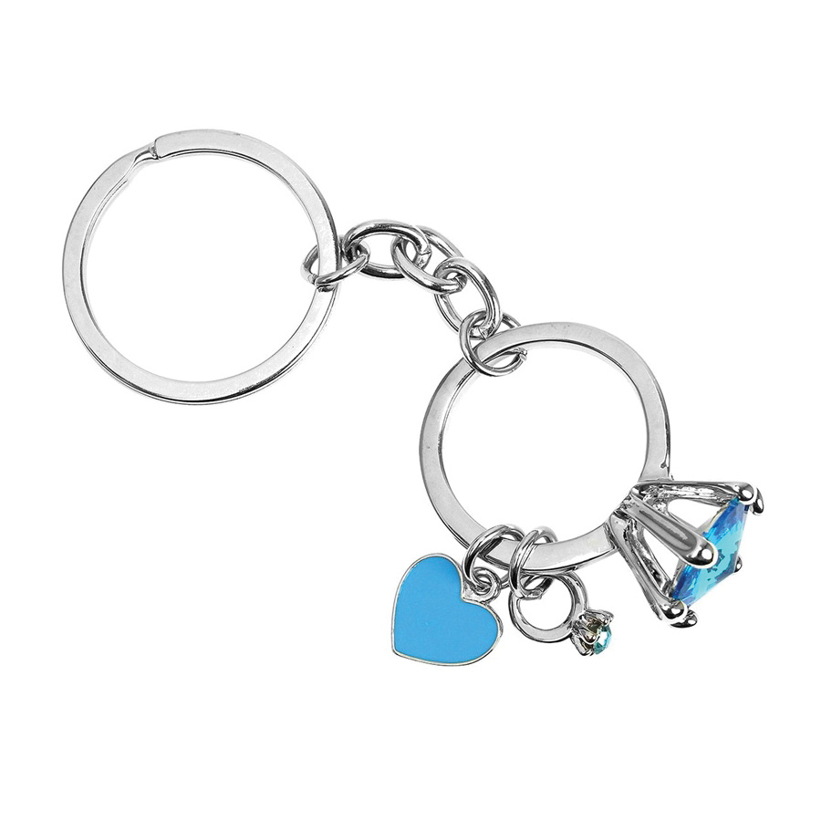Hy-Ko KH707 Key Chain, Bling Ring, 4 in H x 1.8 in W x 0.2 in D Dimensions