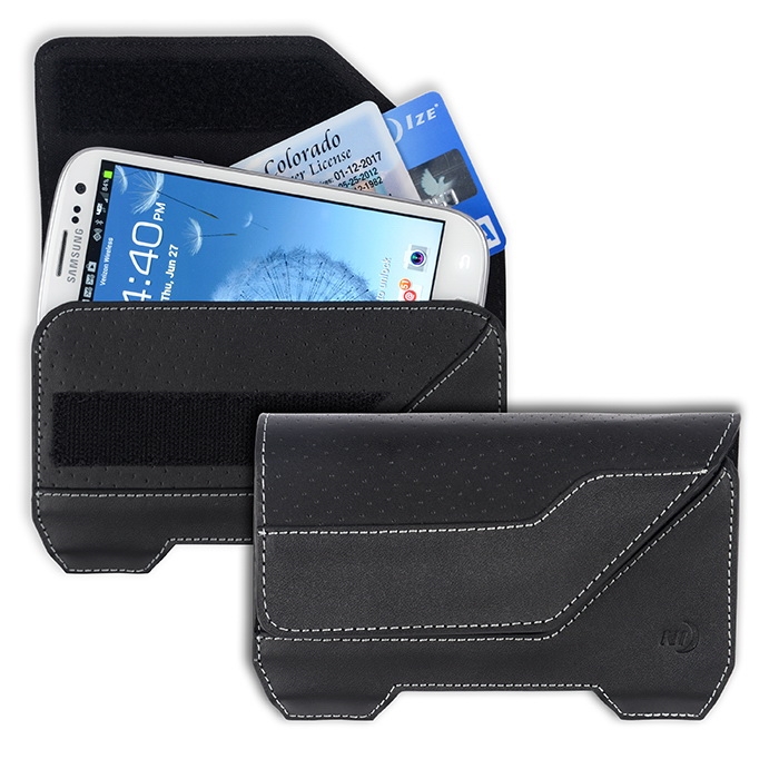 Nite Ize Executive EHLXL-17-R3 Clip Case, XL, Leather, Black