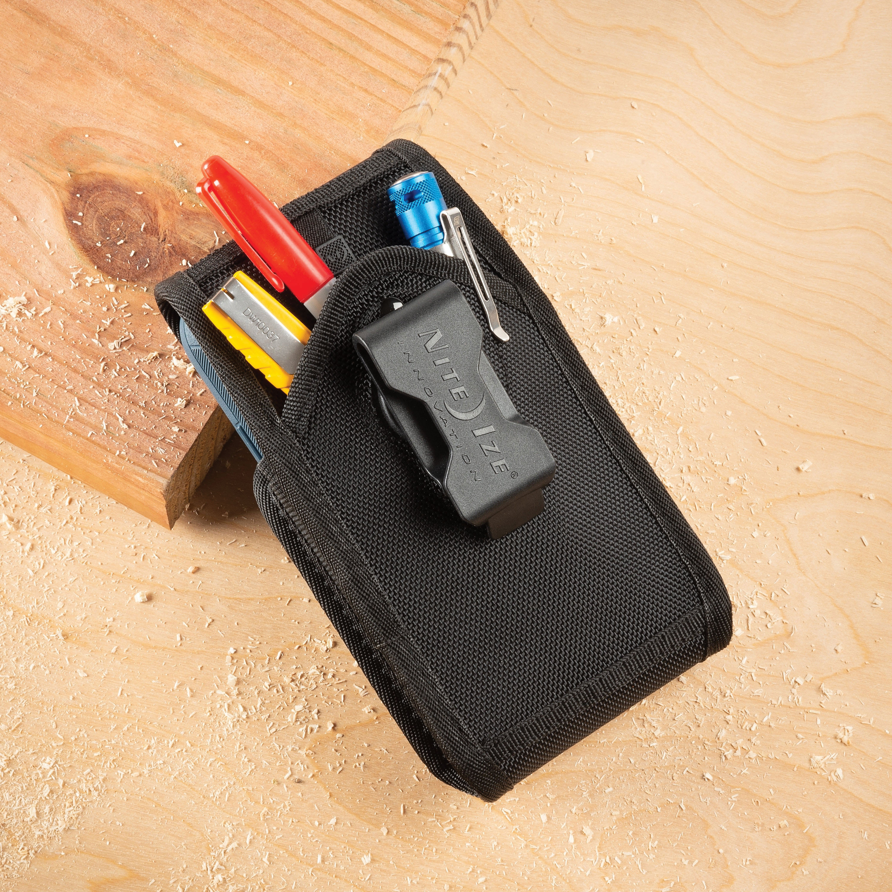 Nite Ize Clip Case Cargo CCCXL-01-R3 Cell Phone Holder, XL, 3.35 oz Capacity, Polypropylene, Black - 3