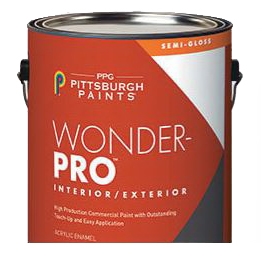 WonderPro DRN23651-01 Latex Paint, Semi-Gloss, Medium Base, 1 gal
