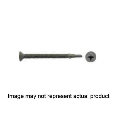 PF12200P Screw, #12 Thread, 2 in L, Flat Head, Phillips Drive, Self-Drilling Point, Coated, 2000 CT