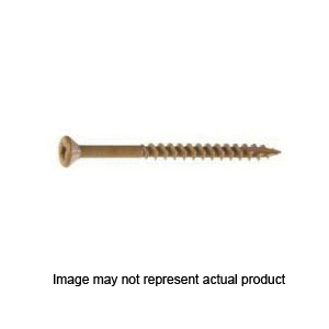 Grip-Rite PTN312S1 Screw, #10 Thread, 3-1/2 in L, Coarse Thread, Bugle, Countersunk Head, Phillips Drive, Sharp Point