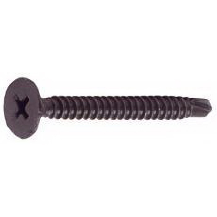 158SPCB5M Screw, 8 in L, High-Low Thread, Wafer Head, Phillips Drive, Spade Point, Coated, 5000 CT