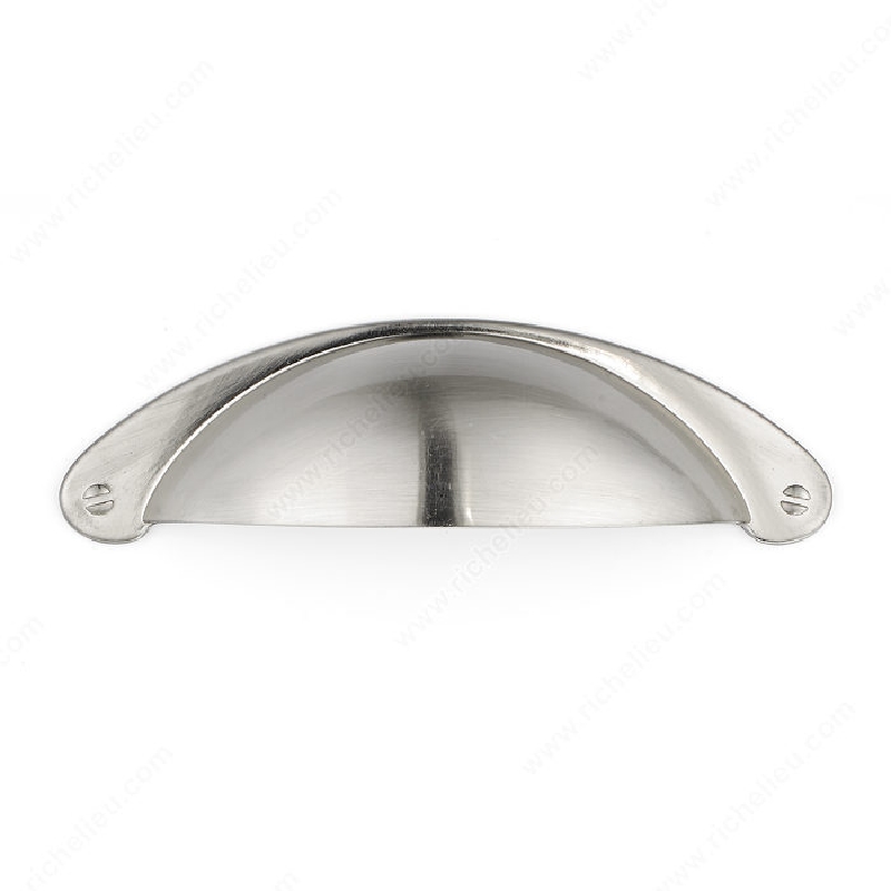 Richelieu BP82333195 Cabinet Pull, 4-29/32 in L Handle, 31/32 in H Handle, 31/32 in Projection, Metal, Brushed Nickel - 2