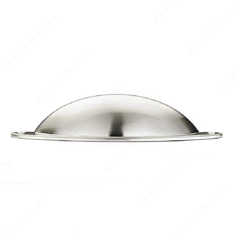 Richelieu BP82333195 Cabinet Pull, 4-29/32 in L Handle, 31/32 in H Handle, 31/32 in Projection, Metal, Brushed Nickel - 3