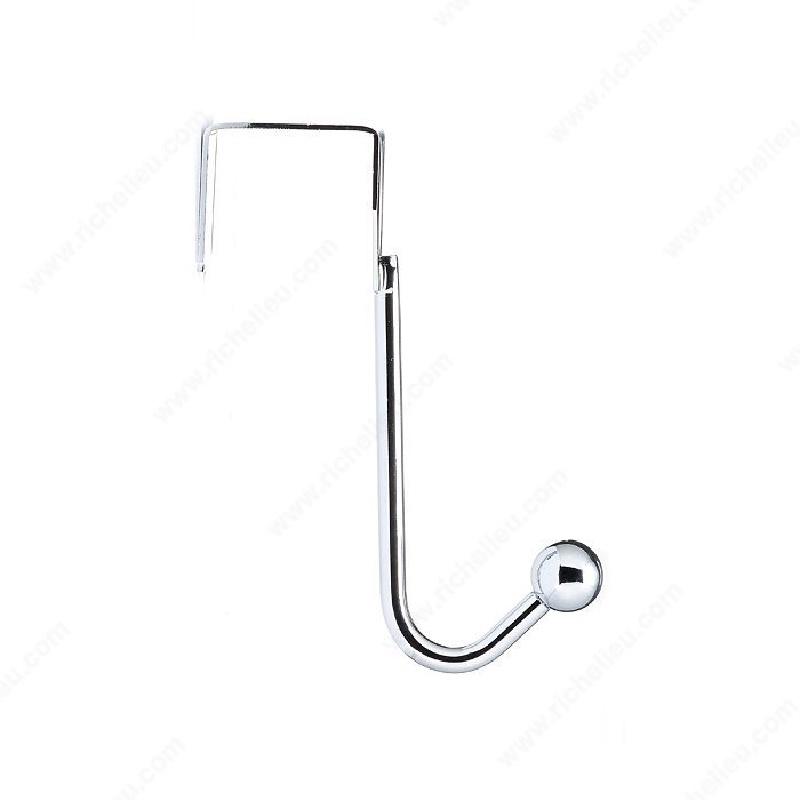 Richelieu 99844BAG Utility Hook, 1 in W, Metal, Chrome-Plated, 22 lb, 1-5/8 in Projection - 3