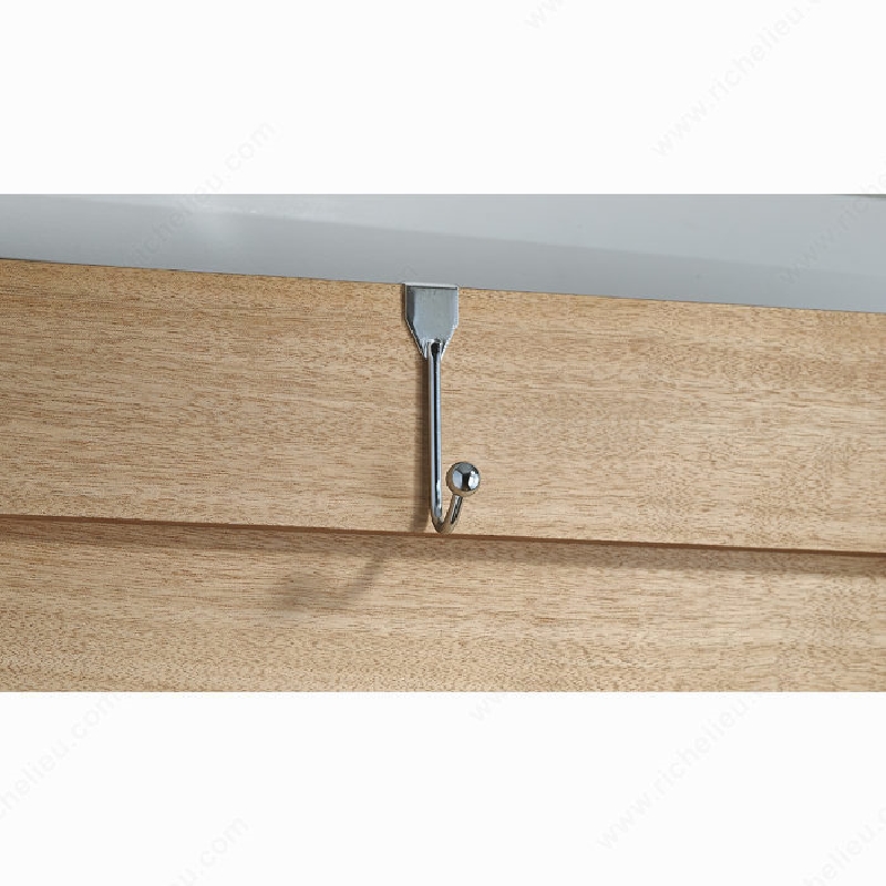 Richelieu 99844BAG Utility Hook, 1 in W, Metal, Chrome-Plated, 22 lb, 1-5/8 in Projection - 4