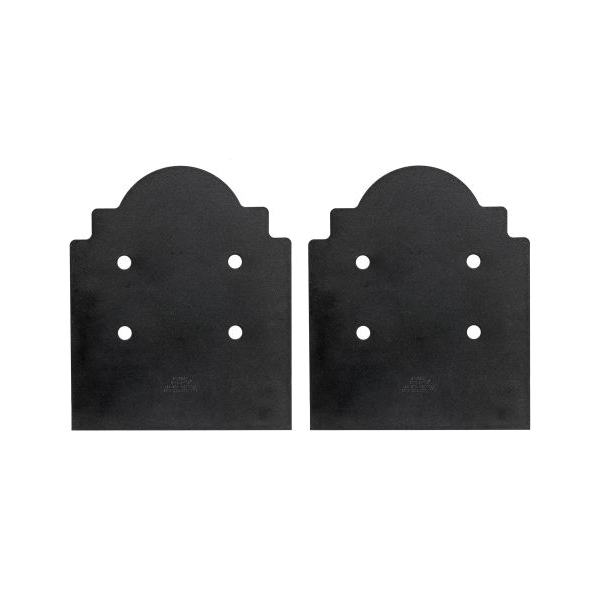 Outdoor Accents APB Series APB1010DSP Post Base Side Plate, 12 ga Gauge, Steel, Black, ZMAX