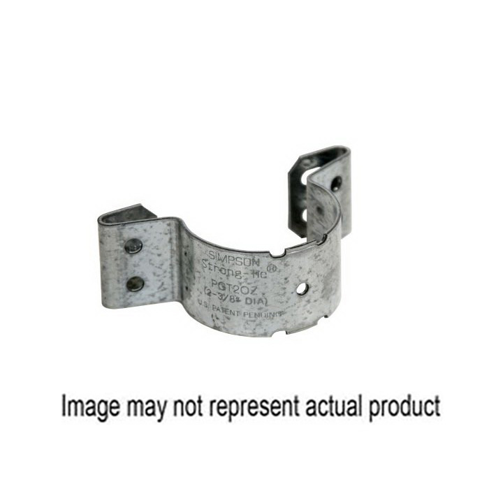 PGT2A End, 1-1/4 in L, 6-5/8 in W, Steel, Galvanized, Fastening Method: Screw