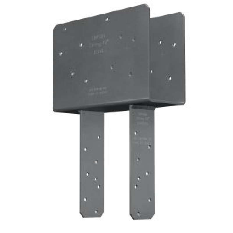 Simpson Strong-Tie CCQ CCQ46SDS2.5 Series Column Cap, 5-1/2 in Post/Joist, 11 in L, 3-5/8 in W, Steel, Gray