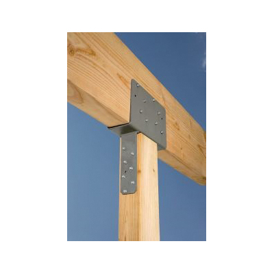 Simpson Strong-Tie CCQ CCQ46SDS2.5 Series Column Cap, 5-1/2 in Post/Joist, 11 in L, 3-5/8 in W, Steel, Gray