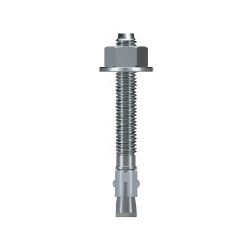 Wedge-All Series WA50414 Wedge Anchor, 1/2 in Dia, 4-1/4 in L, Carbon Steel, Zinc-Plated