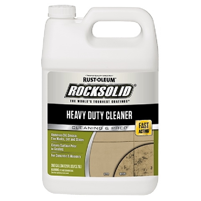 293422 Rock Solid Concrete Cleaner, Heavy-Duty, 1 gal, Bottle