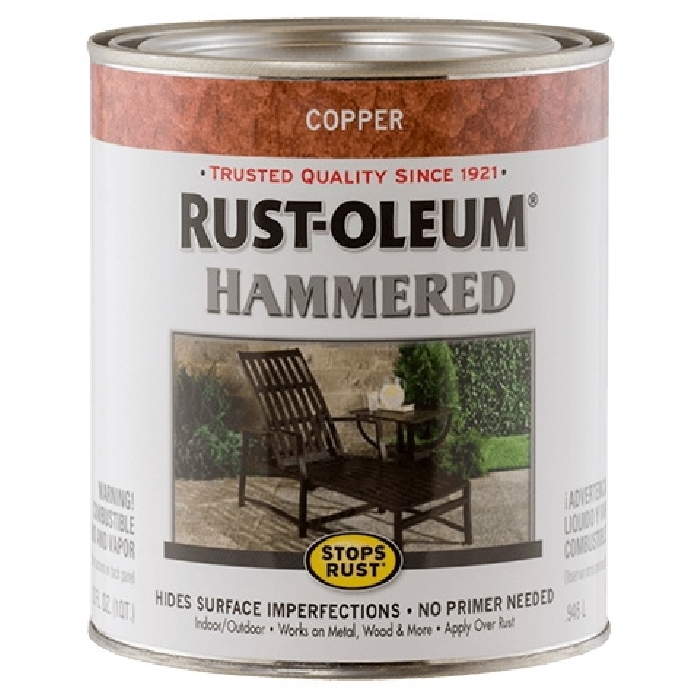 Stops Rust 239074 Rust Preventative Paint, Oil Base, Gloss, Copper, 1 qt, 75 to 150 sq-ft Coverage Area - 1