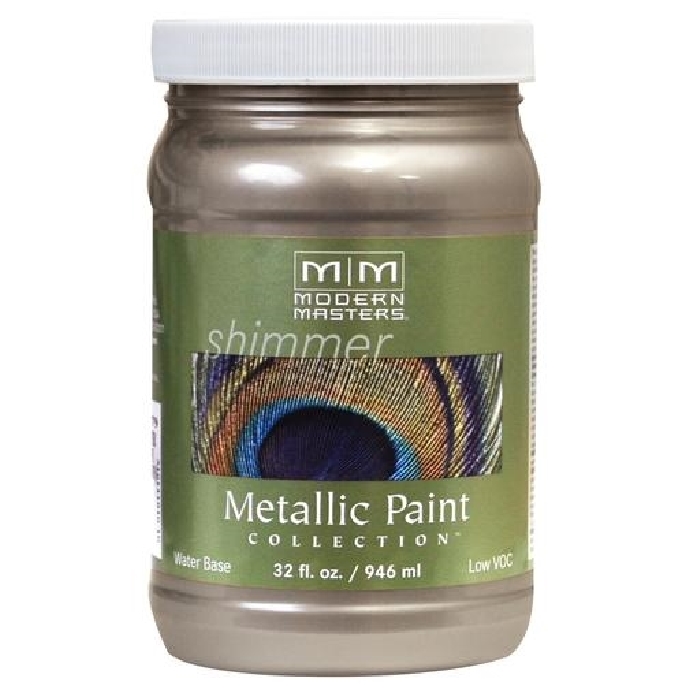 Modern Masters ME22132 Metallic Paint, Metallic, Warm Silver, 1 qt, Container