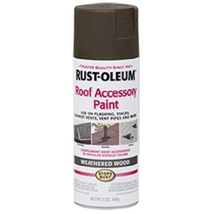 285217 Roof Accessory Spray Paint, Flat, Weathered Wood, 12 oz, Can