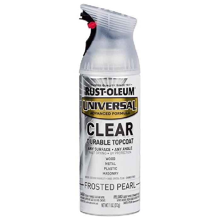 302155 Enamel Spray Paint, Frosted Pearl Clear, 11 oz, Can