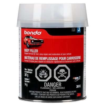 Bondo 261C Body Filler, 1 pt Can, Paste, Pungent Organic - 1