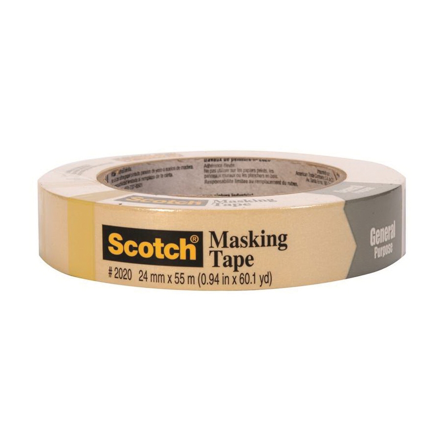 3M 225 Scotch® Weather Resistant Crepe Paper Masking Tape, 0.94 x