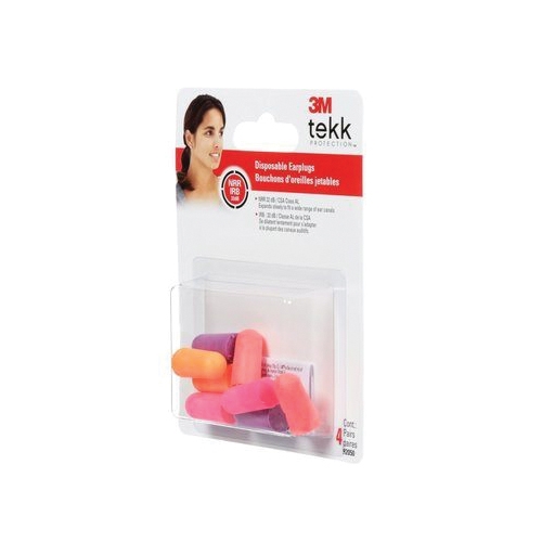 3M TEKK Protection 7000122741 Disposable Ear Plugs, 32 dB NRR, Foam Ear Plug, Assorted Ear Plug - 3