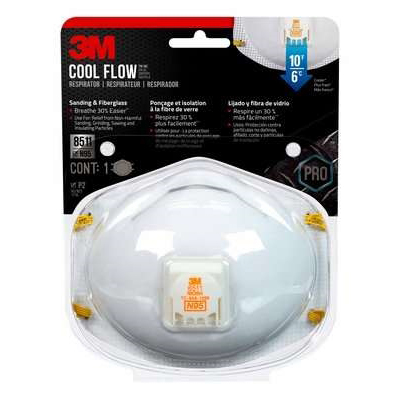 Pro Series 8511HA1-A-C Disposable Sanding and Fiberglass Respirator, 95 % Filter Efficiency, White