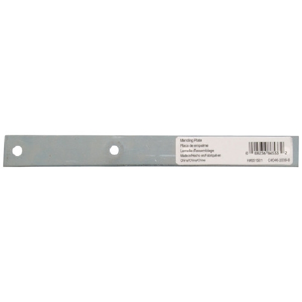 Hardware Essentials 851501 Mending Plate, 8 in L, 7/8 in W, Steel, Zinc-Plated - 2