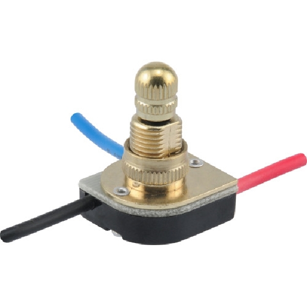 Hillman 393231 4-Position Rotary Switch, 3/6 A, 125/250 V, Rotary Actuator, Plastic/Steel, Black