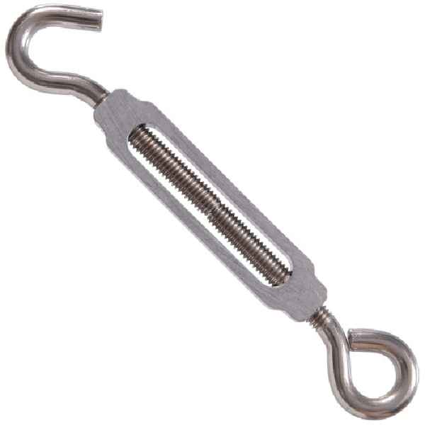 Hillman 321896 Turnbuckle, 220 lb Working Load, 3/8-16 Thread, Hook, Eye, Steel